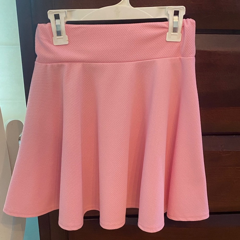 Elegant Pink Skater Skirt